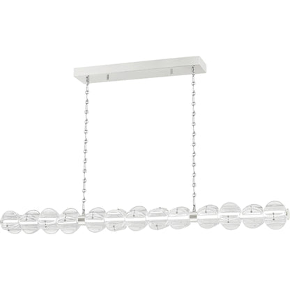 Lindley Linear Chandelier by Hudson Valley. Made from brass in a transitional style.