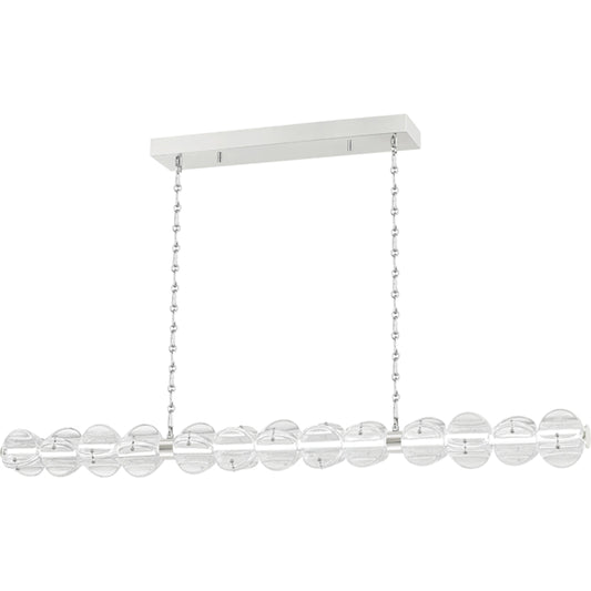 Lindley Linear Chandelier by Hudson Valley. Made from brass in a transitional style.