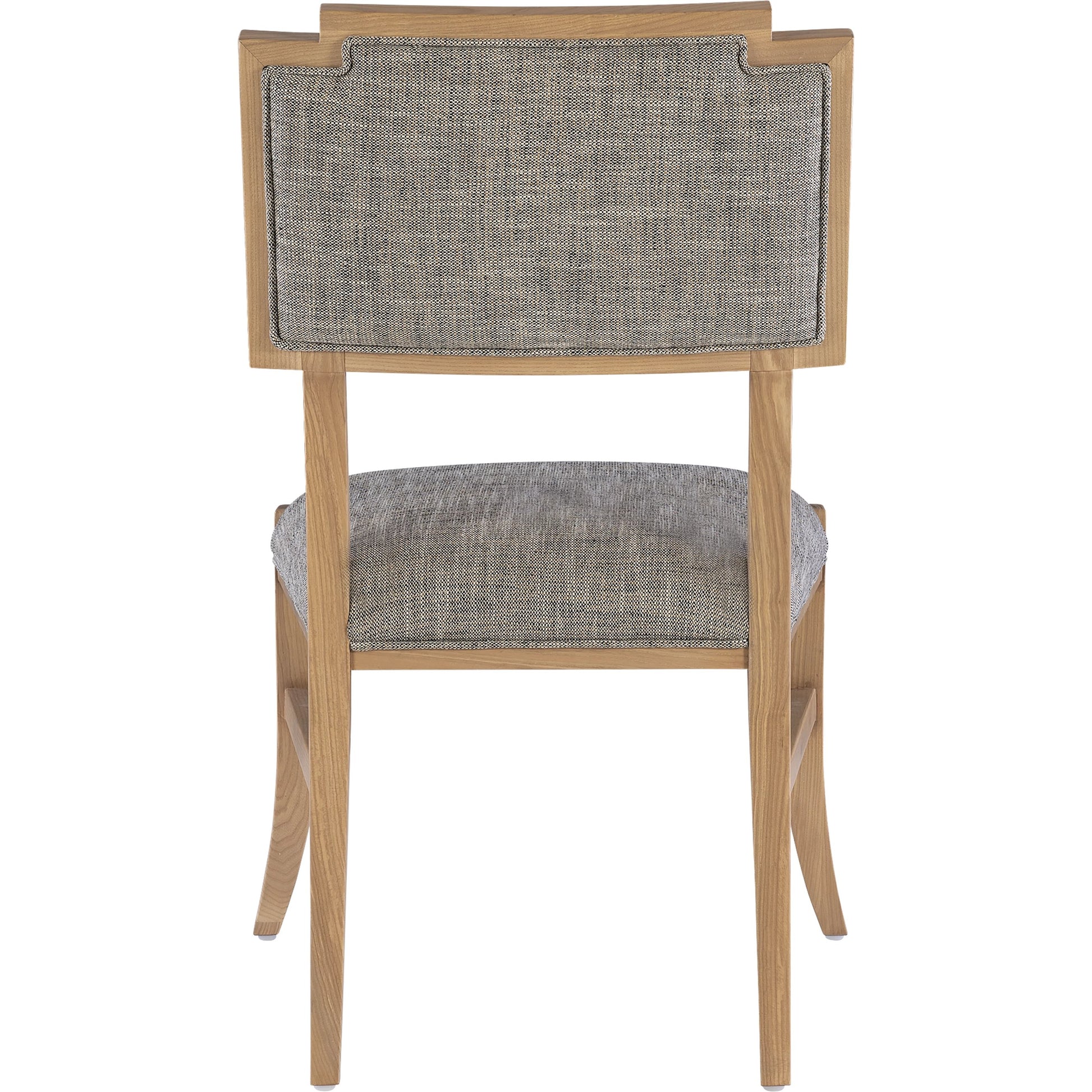 Melanie Side Chair by Currey and Company in blonde ash wood, brass. Made from ash wood in a transitional style.