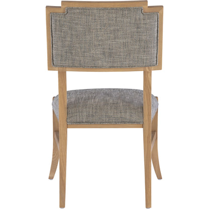 Melanie Side Chair by Currey and Company in blonde ash wood, brass. Made from ash wood in a transitional style.