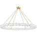 Lindley Chandelier by Hudson Valley. Made from brass in a transitional style.