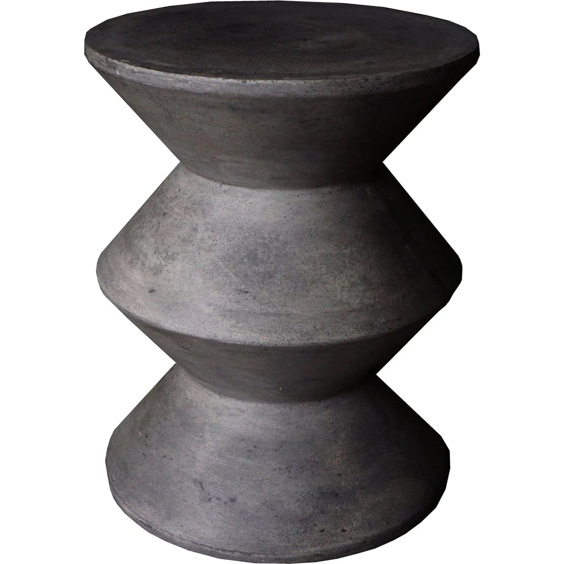 Concrete Inverted Side Table by LH Imports in grey. Made from dark grey concrete in a modern style.