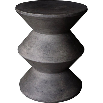 Concrete Inverted Side Table by LH Imports in grey. Made from dark grey concrete in a modern style.