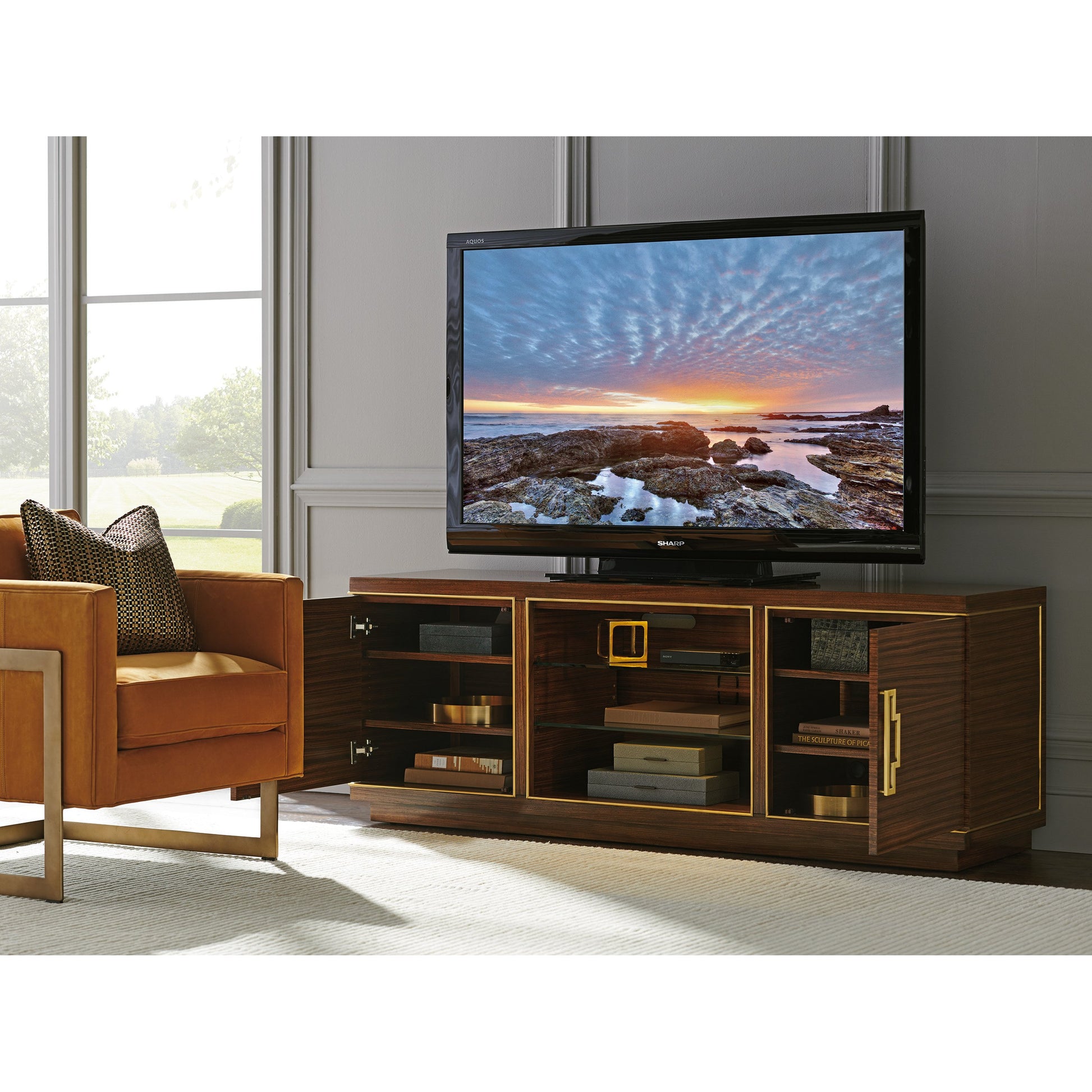 Aria Media Console by Sligh. Made from unique in a transitional style.