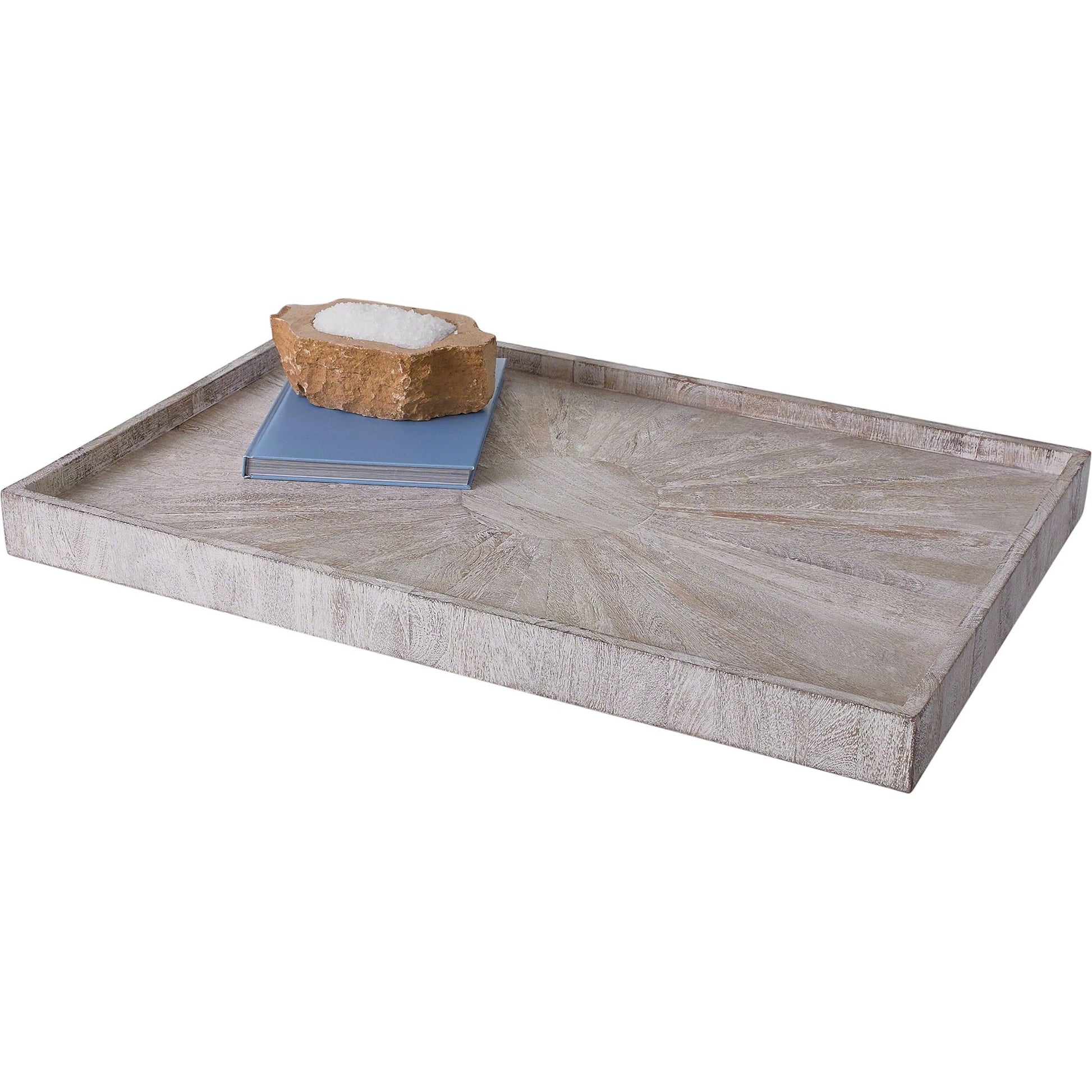 Driftwood Ottoman Tray by Global Views. Made from mdf, mango in a modern style.