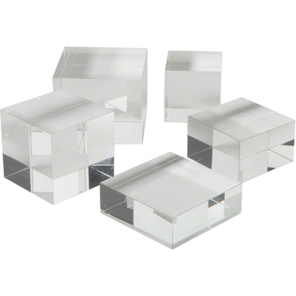 Crystal Cube Riser by Global Views. Made from crystal in a modern style.