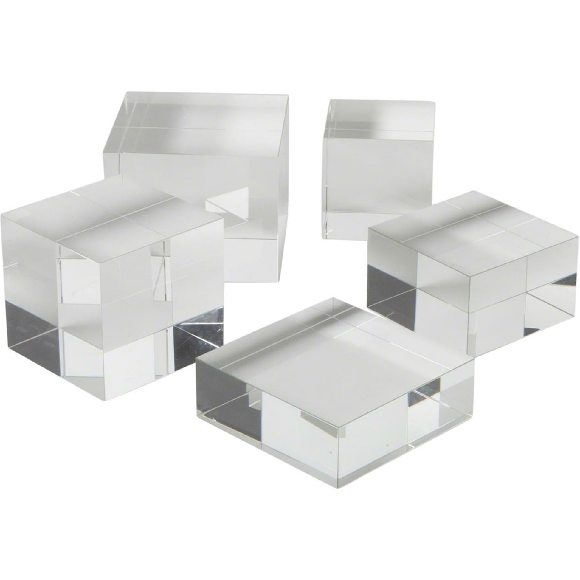 Crystal Cube Riser by Global Views. Made from crystal in a modern style.