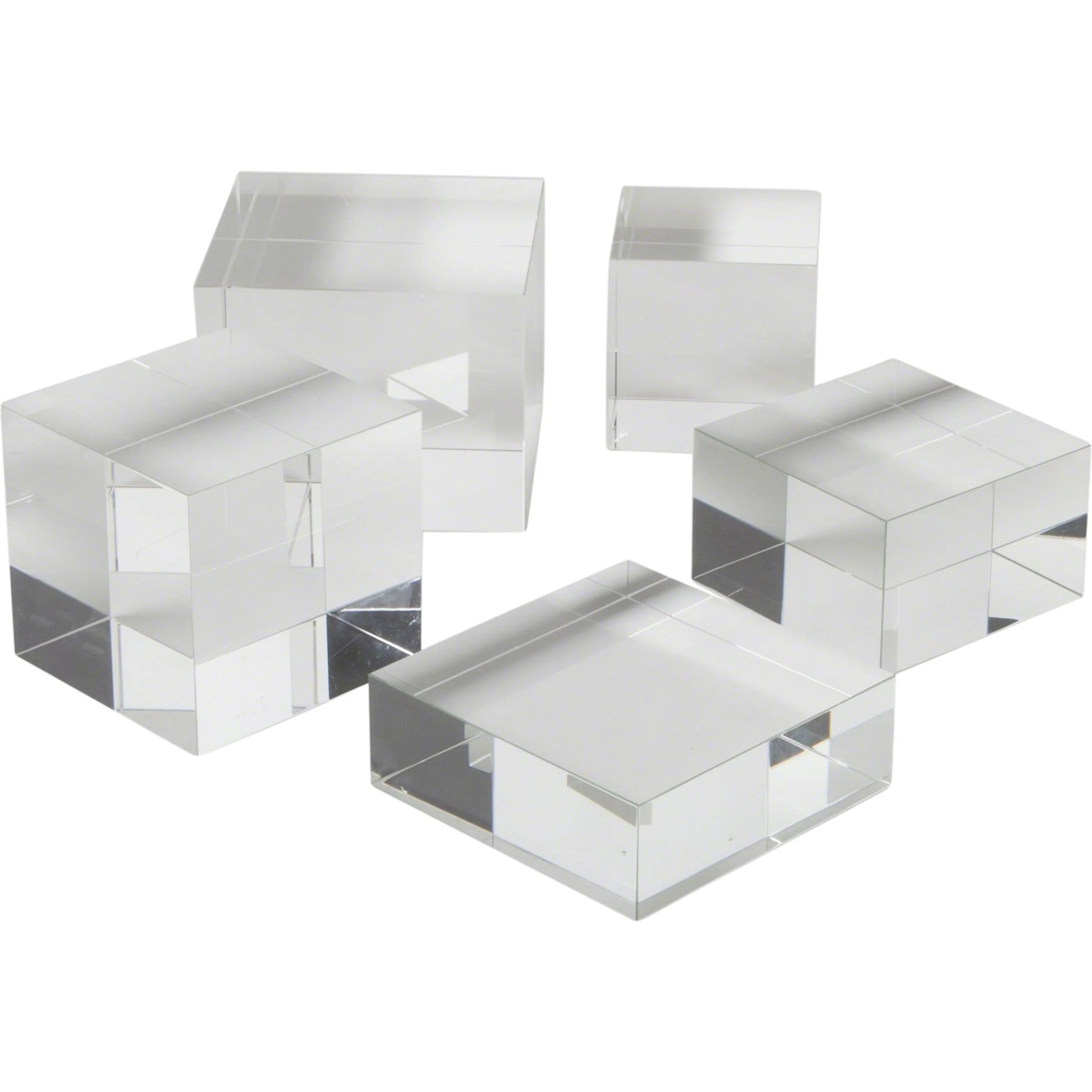 Crystal Cube Riser by Global Views. Made from crystal in a modern style.