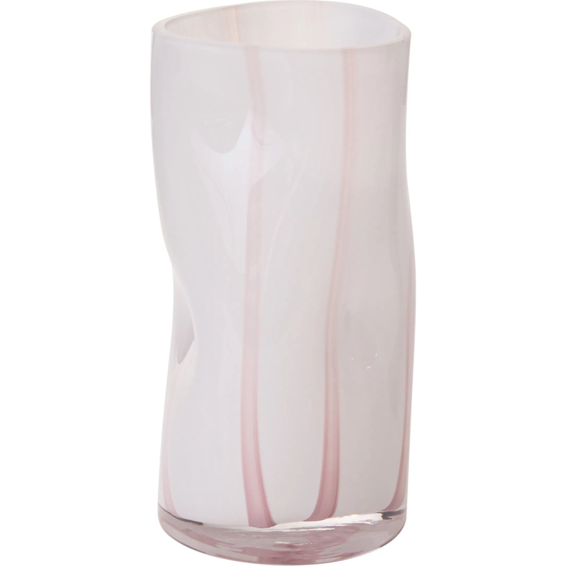 Landon Vase by Accent Decor in light, purple. Made from glass in a unique style.