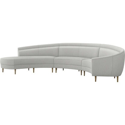 Capri Chaise Sectional Left Facing by Interlude Home. Made from unique in a transitional style.