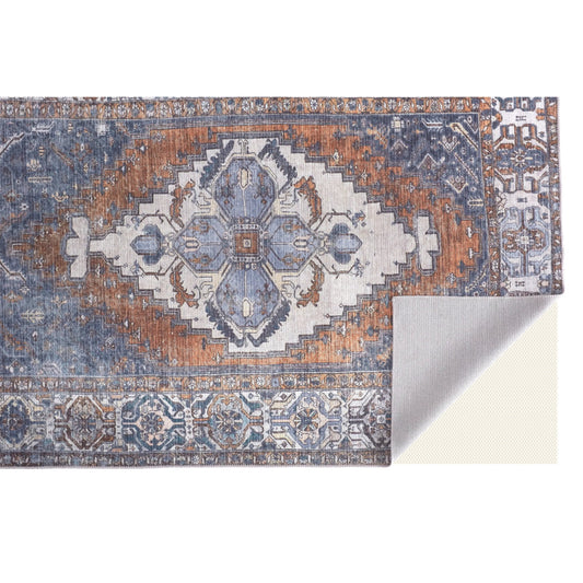 Percy Transitional Rug - 39AIF by Feizy in blue, ivory, brown. Made from polyester in a unique style.