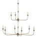 Nottaway Two-Tier Chandelier by Currey and Company. Made from wrought iron in a traditional style.