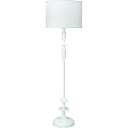 Petite Paro Floor Lamp by Jamie Young in bleached wood. Made from metal in a traditional style.