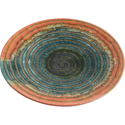 Watercolor Ringed Charger by Global Views. Made from earthenware in a eclectic & global style.