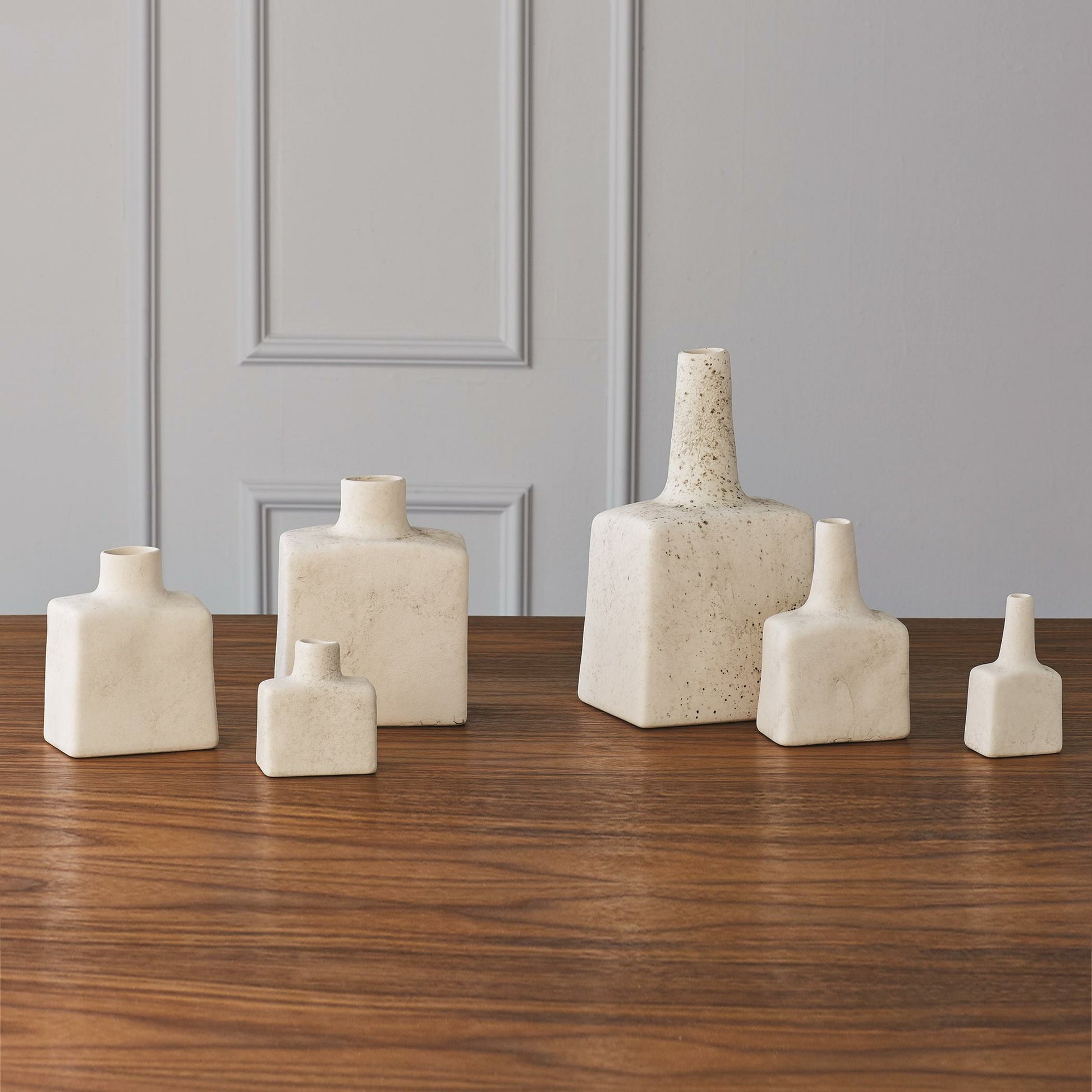 Tall Stack Bottle by Global Views in reactive ivory. Made from earthenware in a eclectic & global style.