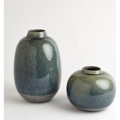 Tidal Vase by Global Views. Made from earthenware in a transitional style.