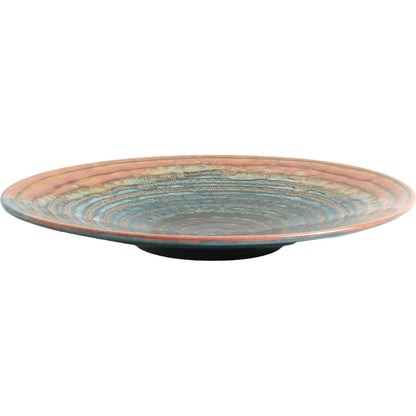 Watercolor Ringed Charger by Global Views. Made from earthenware in a eclectic & global style.