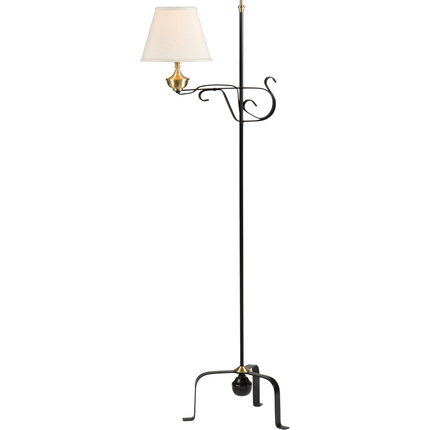 001 SR-385075 | Primary Silo | Colonial Floor Lamp by Wildwood in blacksmith, polished. Made from other: metal in a transitional style.