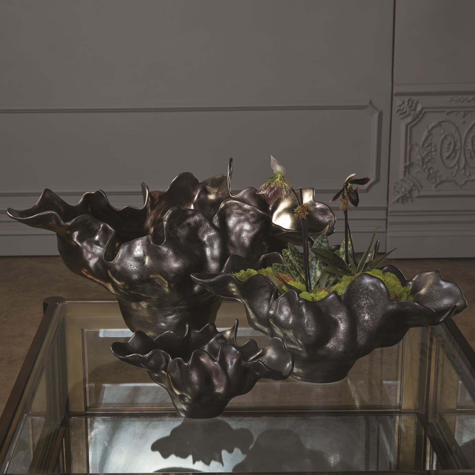 Meteor Bowl by Global Views. Made from ceramic in a coastal style.