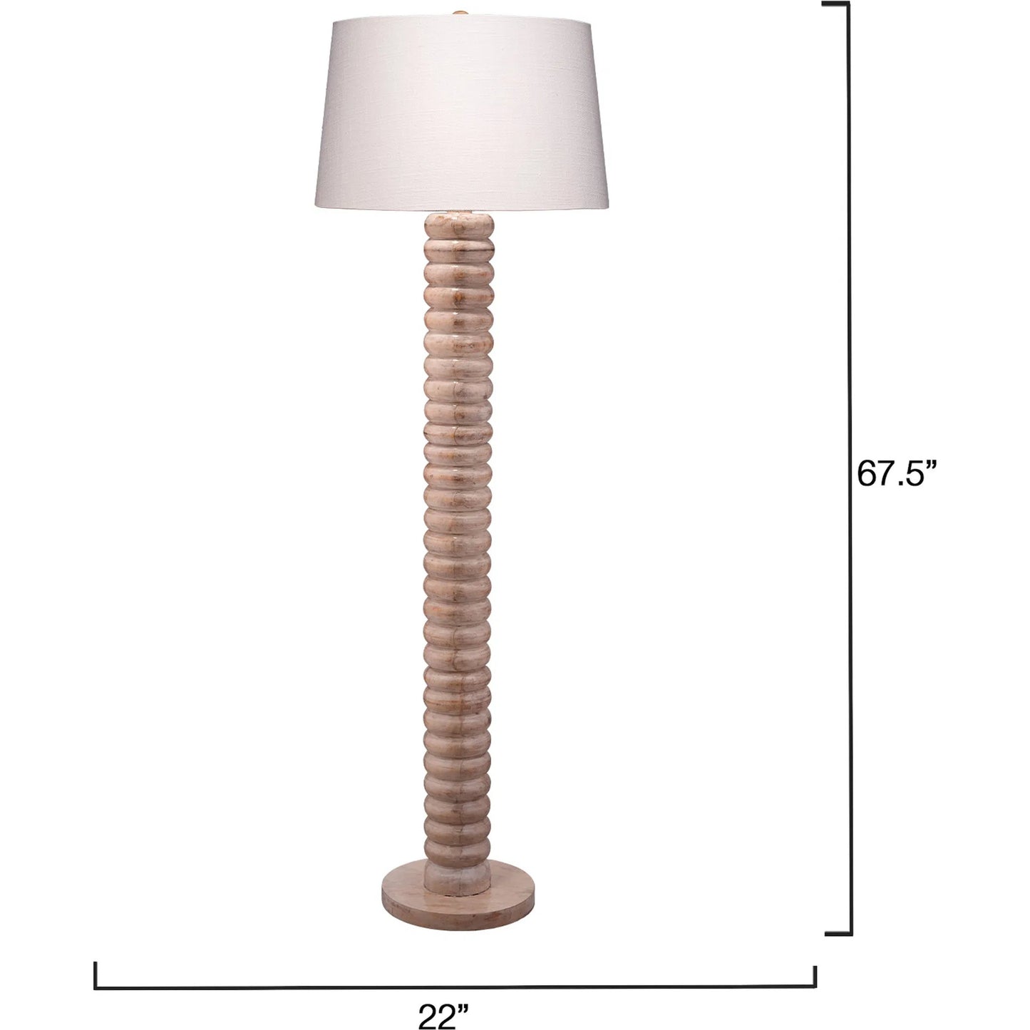 002 SI-2249022 | Additional Silo | Abacus Floor Lamp by Jamie Young in natural and bleached lacquered. Made from mango wood in a transitional style.