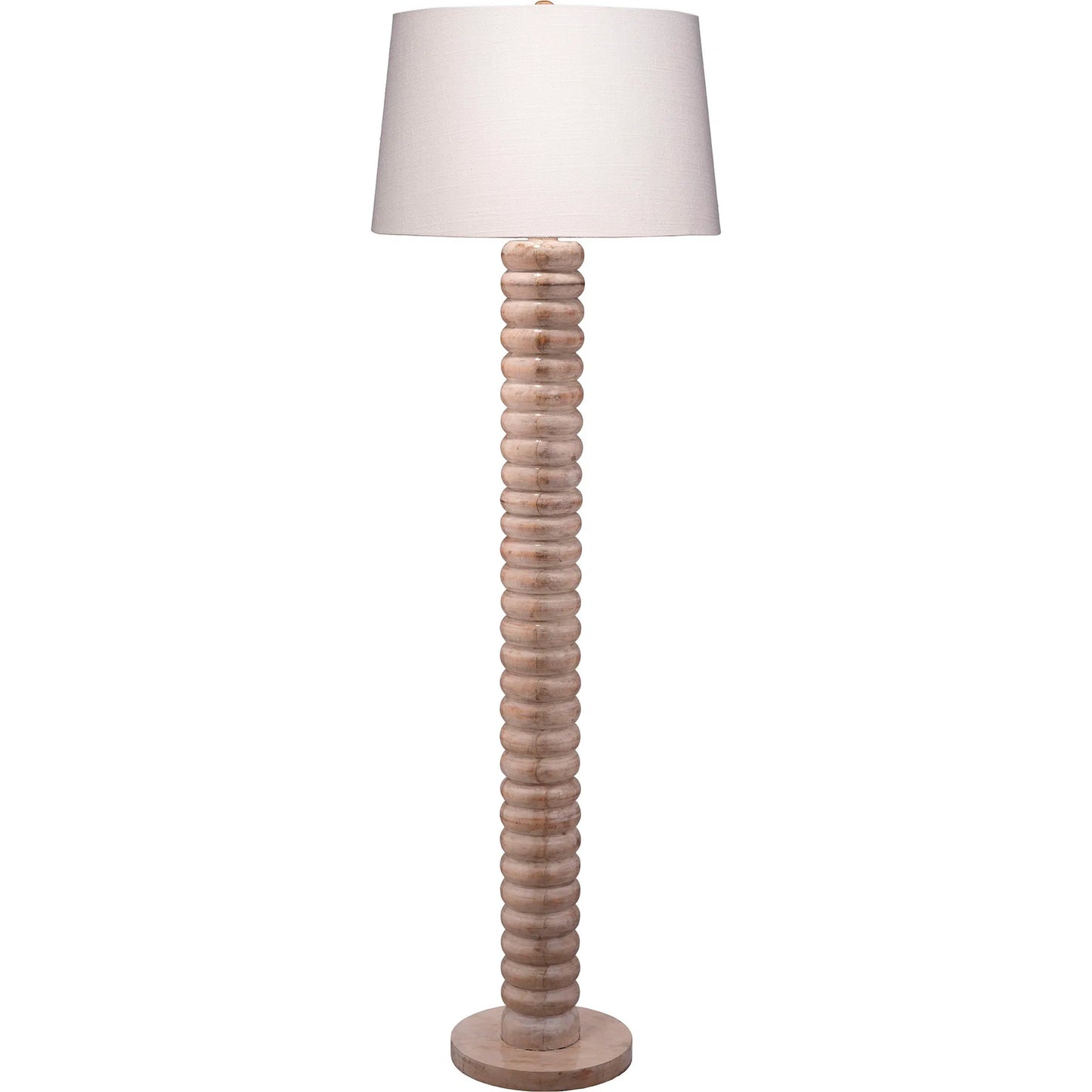 001 SI-2249022 | Primary Silo | Abacus Floor Lamp by Jamie Young in natural and bleached lacquered. Made from mango wood in a transitional style.
