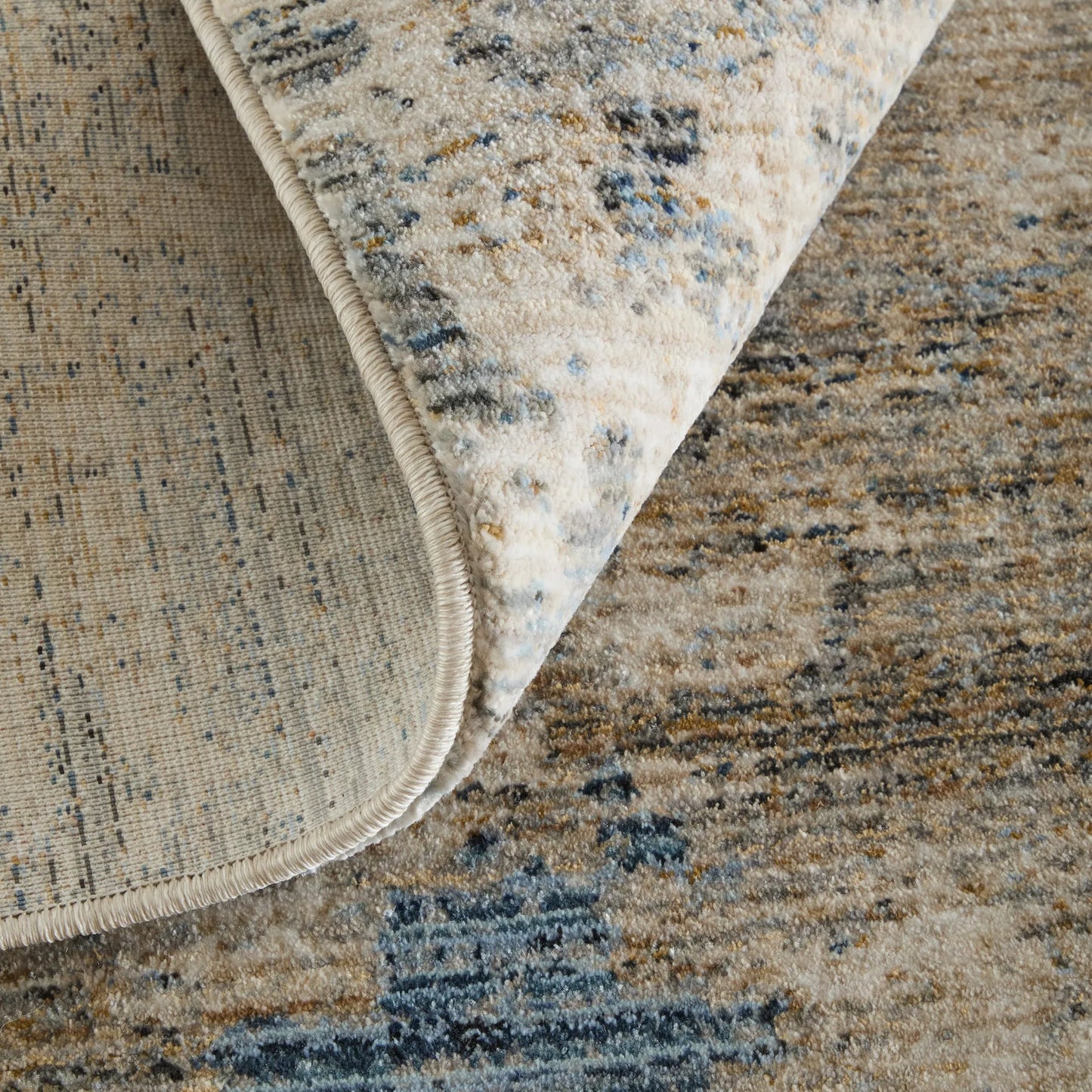 006 SI-2534496,SI-2534497,SI-2534498,SI-2534499,SI-2534500,SI-2534501 | Closeup | Sonora SNR39UBF Rug by Feizy in taupe, ivory, blue. Made from polypropylene, polyester, viscose in a unique style.