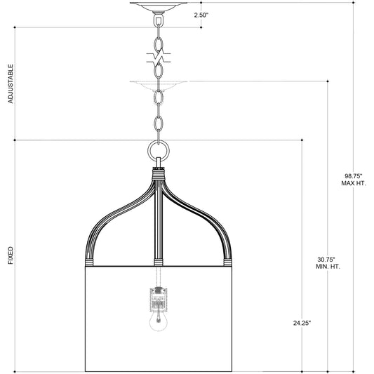 Dunning Pendant by Currey and Company in blacksmith, natural. Made from wrought iron, arurog in a transitional style.