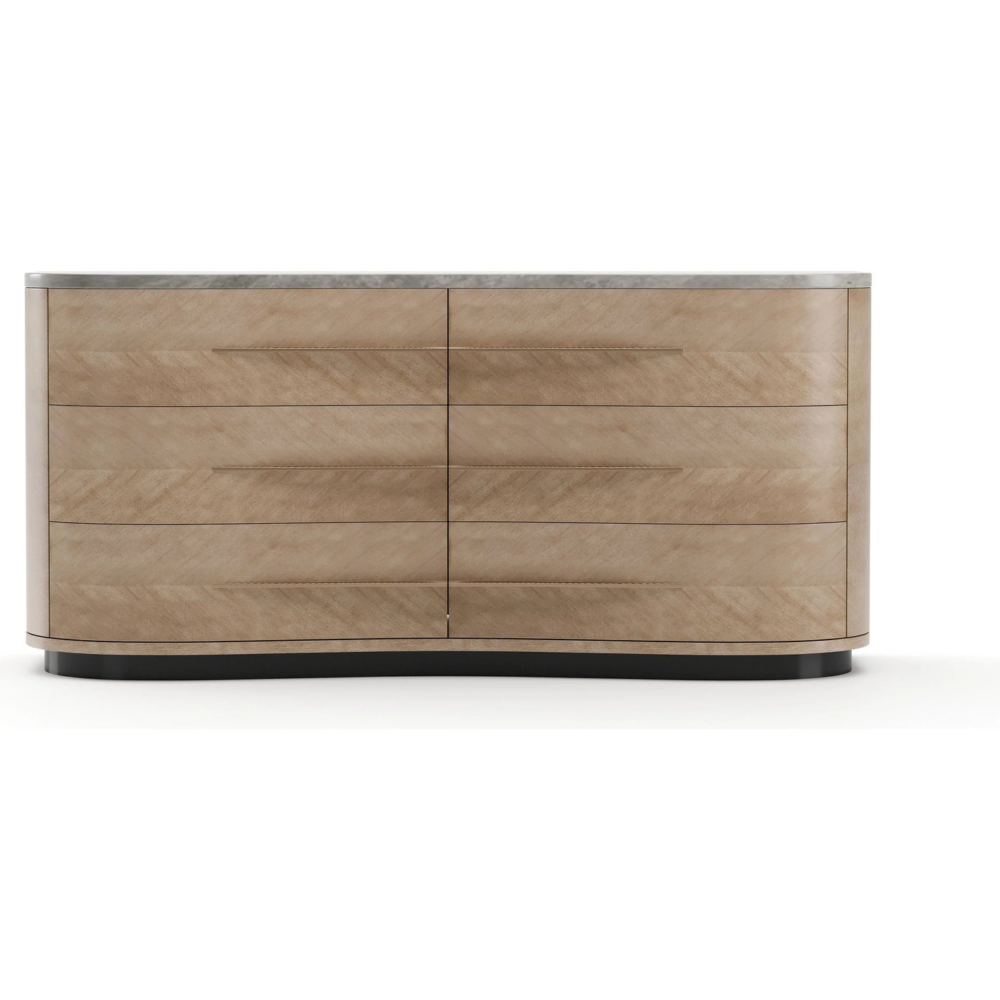 002 SI-2462328 | Additional Silo | Roam Dresser by Caracole in gray, marble, bronze and chocolate koto. Made from marble in a transitional style.