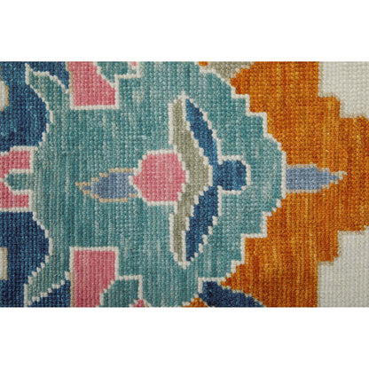 Karina Transitional & Botanical Rug - 90969G8F by Feizy in ivory, blue, pink. Made from wool in a unique style.
