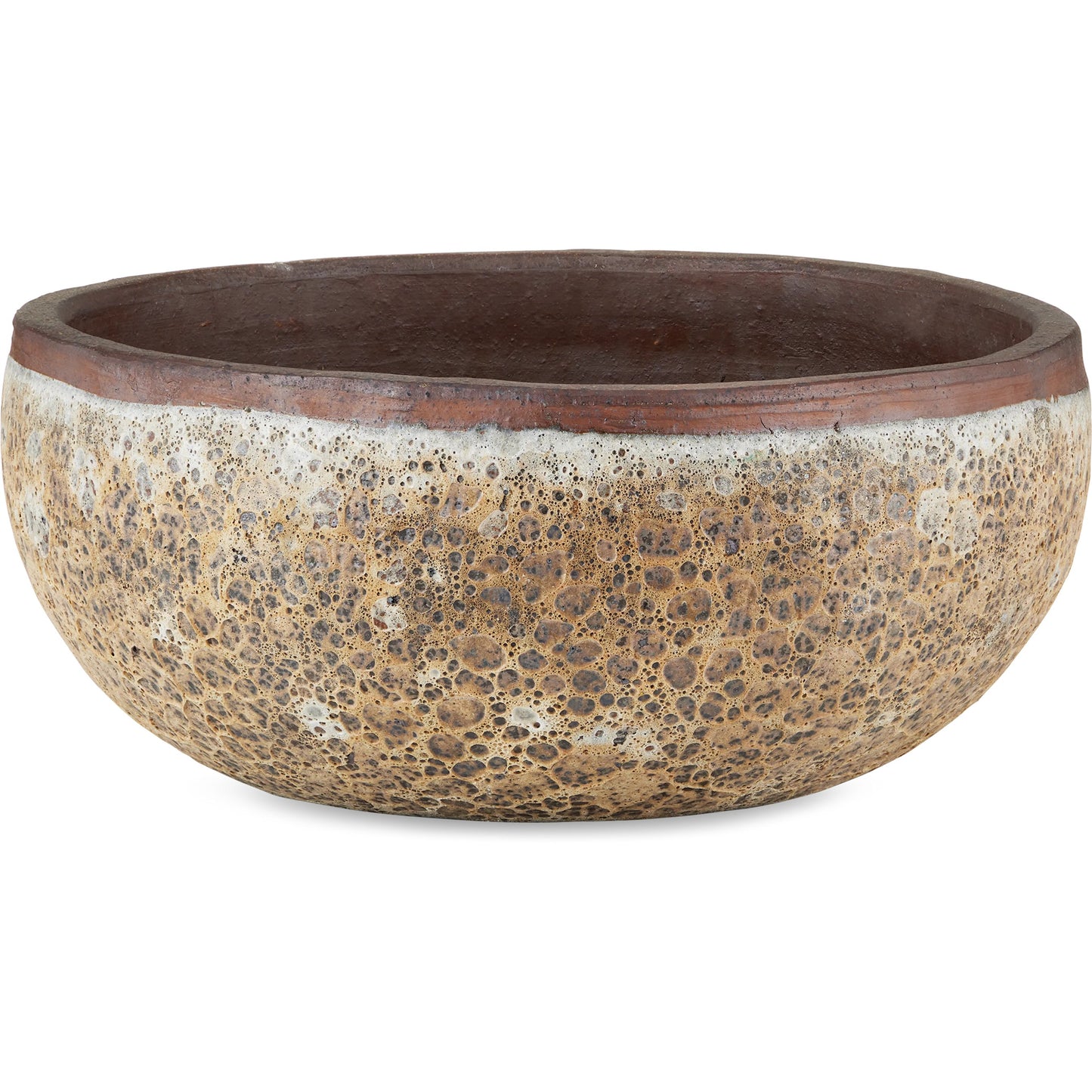003 SI-2191770 | Primary Silo | Lyra Beige Planter by Currey and Company in reactive cream. Made from ceramic in a modern style.