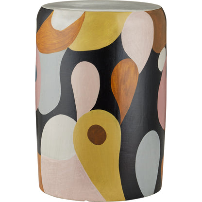 So Nouveau Pink Accent Table by Currey and Company in multicolor. Made from terracotta in a modern style.