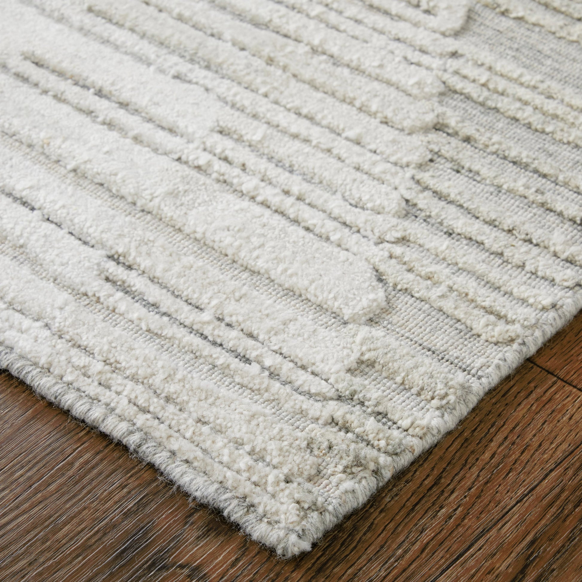 Elias Diamond Rug - ELS69FWF by Feizy in ivory, blue, brown. Made from viscose, wool in a unique style.