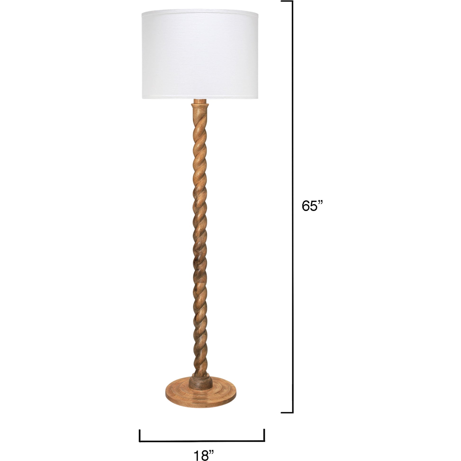 Barley Twist Floor Lamp by Jamie Young. Made from unique in a traditional style.