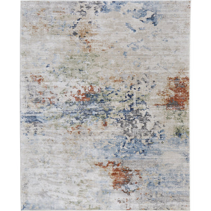 Sonora Rug - SNR39NUF by Feizy in ivory, blue, red. Made from polypropylene, polyester, viscose in a unique style.