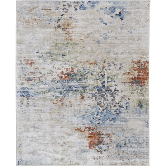 Sonora Rug - SNR39NUF by Feizy in ivory, blue, red. Made from polypropylene, polyester, viscose in a unique style.