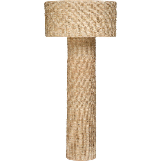 Big Island Floor Lamp by Jamie Young in natural. Made from woven: corn husk in a cottage & farmhouse style.