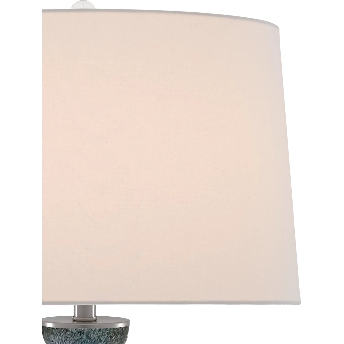 011 SR-381163 | Closeup | Hatira Table Lamp by Currey and Company in pale blue, white. Made from glass, optic crystal in a modern style.