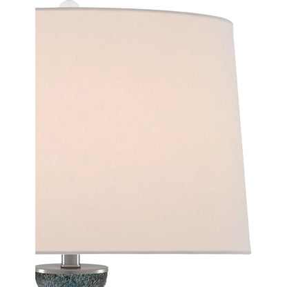Hatira Table Lamp by Currey and Company in pale blue, white. Made from glass, optic crystal in a modern style.