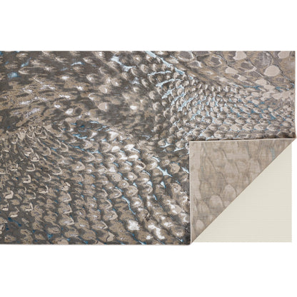 Azure Rug - 3403F by Feizy in blue, silver, gray. Made from polyester, polypropylene in a unique style.