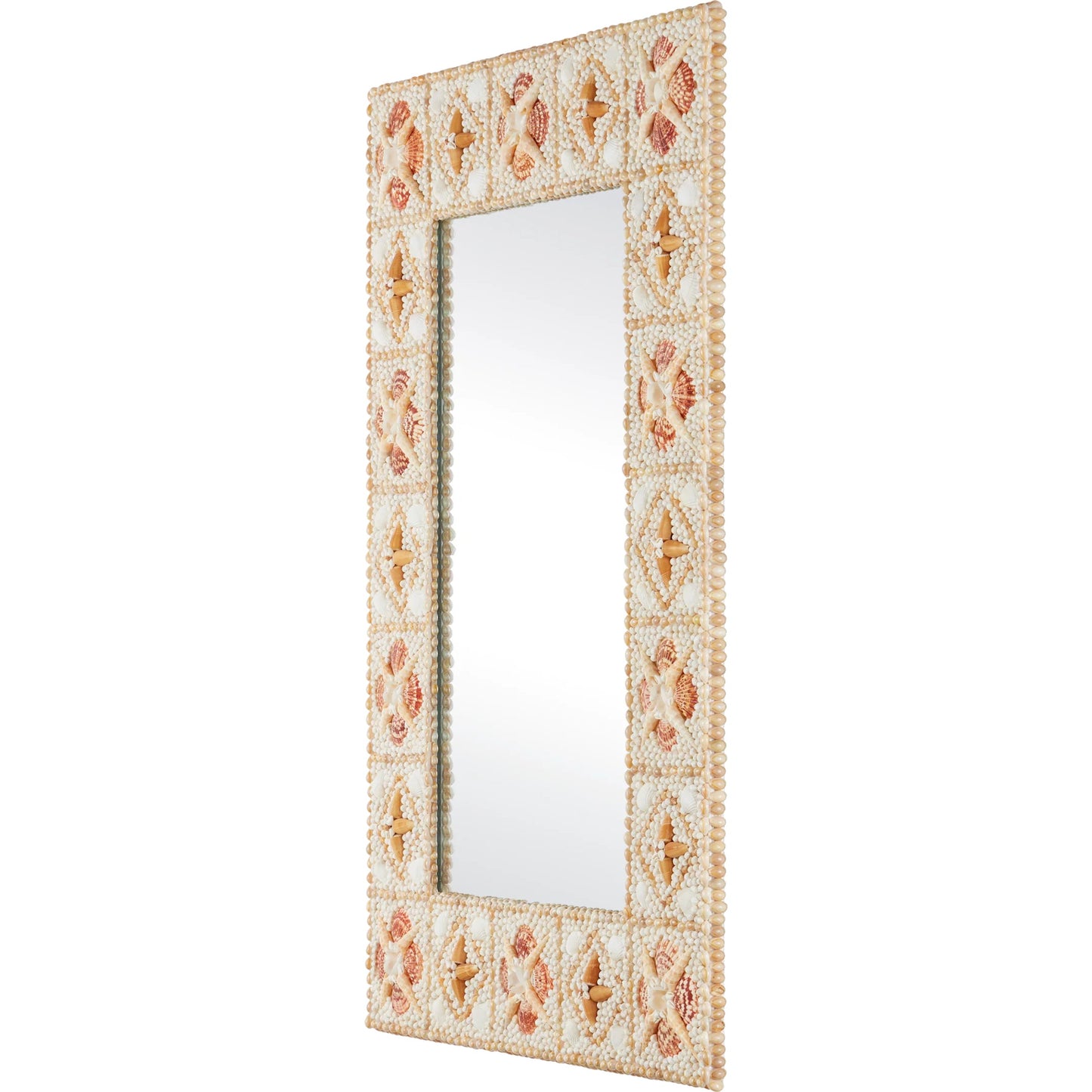 002 SI-2387059 | Additional Silo | Junonia Mirror by Currey and Company in natural. Made from shell, wood, glass in a eclectic & global style.