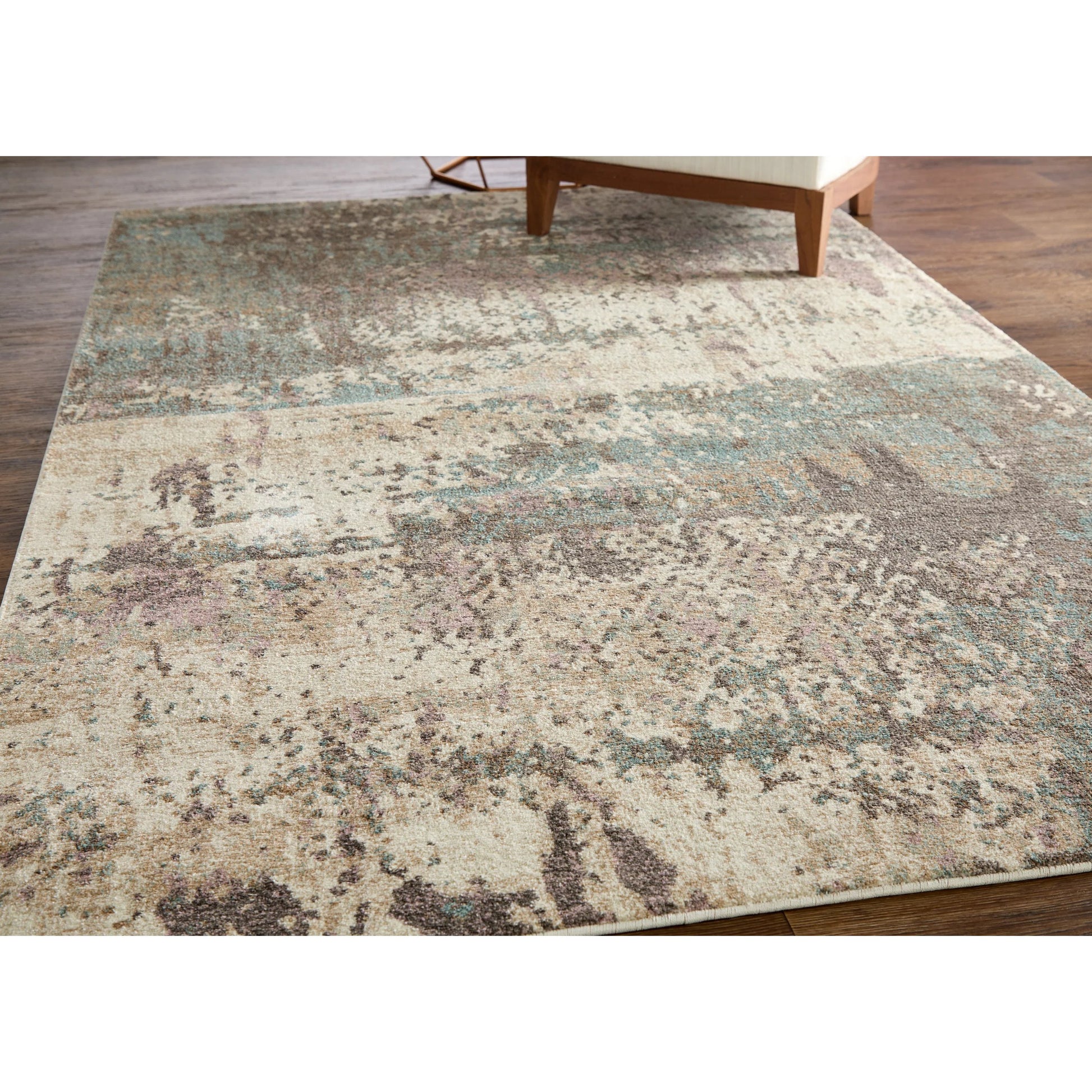 Eden EDN39QRF Rug by Feizy in ivory, blue, purple. Made from polypropylene in a unique style.