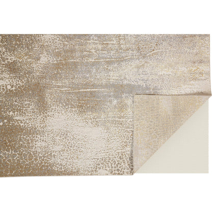 Aura Rug - 3739F by Feizy in ivory, gray, gold. Made from polyester, polypropylene in a unique style.