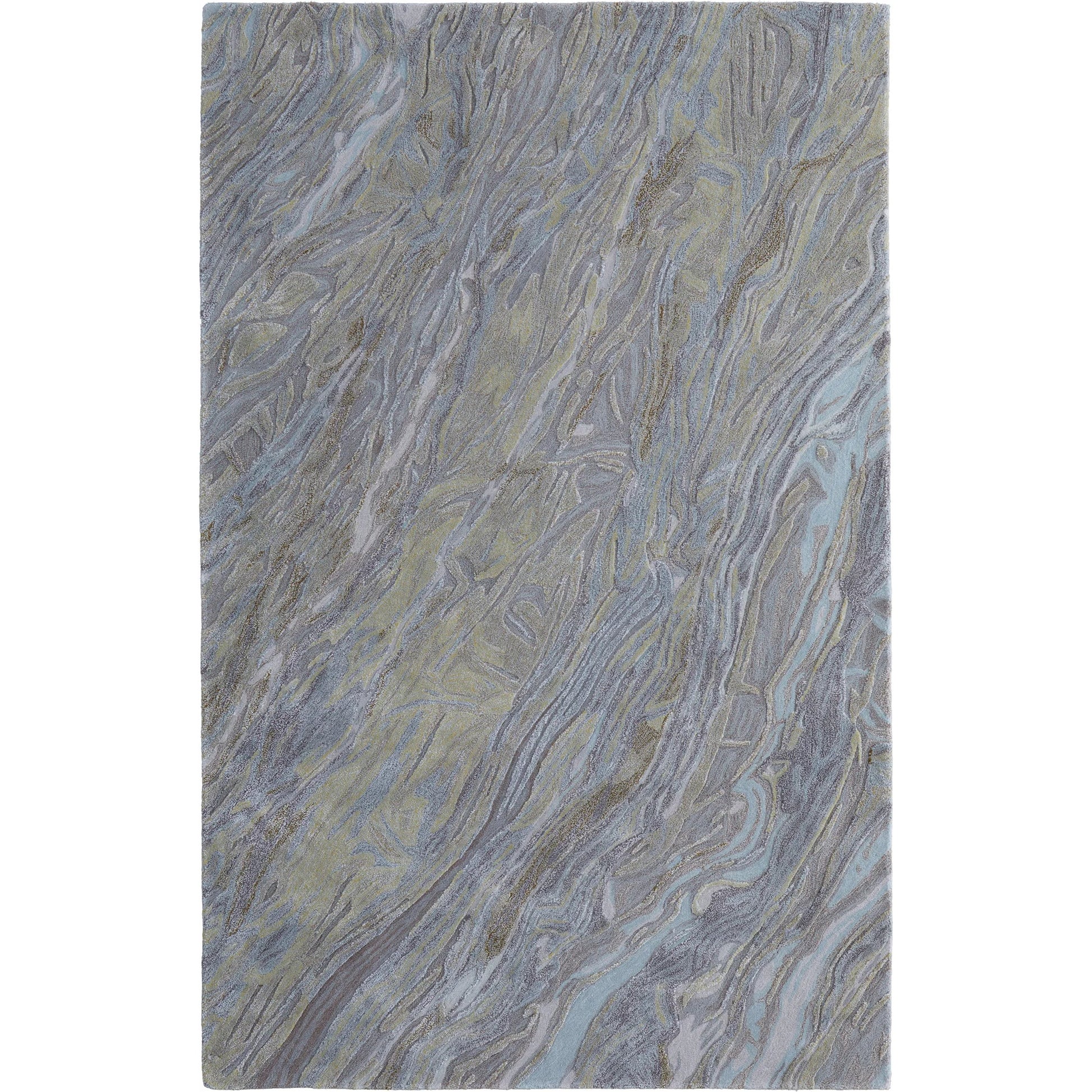 Kawai Rug - KAW8982F by Feizy in blue, green, gray. Made from wool, viscose in a unique style.