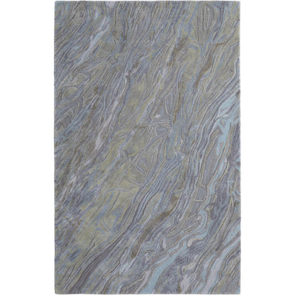 Kawai Rug - KAW8982F by Feizy in blue, green, gray. Made from wool, viscose in a unique style.
