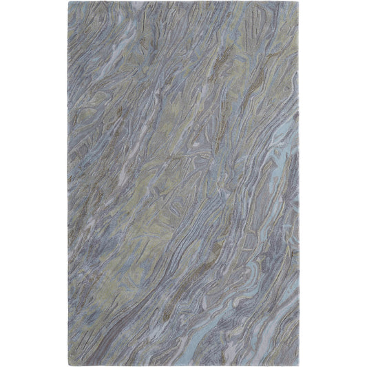 Kawai Rug - KAW8982F by Feizy in blue, green, gray. Made from wool, viscose in a unique style.