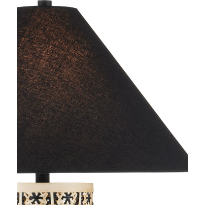 Nebulon Table Lamp by Currey and Company in natural, black. Made from bamboo, metal in a eclectic & global style.