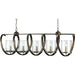 Maximus Chandelier by Currey and Company. Made from wrought iron, glass in a modern style.