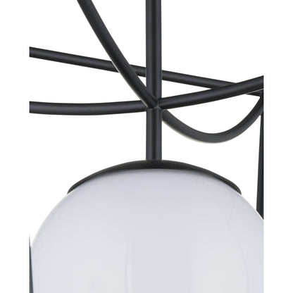 Rochefort Lantern by Currey and Company in black, white. Made from metal, glass in a modern style.