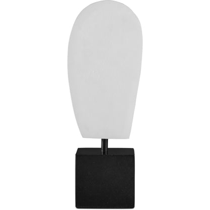 Colette Objet by Currey and Company in white, black. Made from cast aluminum, stone in a modern style.