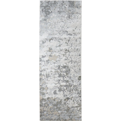 Micah Rug - 3336F by Feizy in silver, gray, white. Made from polyester, polypropylene in a unique style.